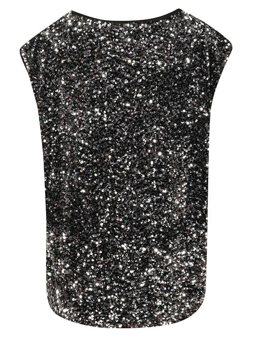 Top decorato con paillettes JUNYA WATANABE | JPB0050511SLVXBLACK